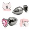 Heart Shaped Base With Jewelry Birth Stone -Anal-Play Rose Red 3PC Heart Shaped Rose Red Base With Jewelry Birth Stone Butt-Anal-Play Adult Sex Toys