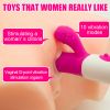 2 in 1 Rabbit Quiet Female Vibrators with Powerful Motors Clitoral Vibrator, Vibrating Dildos for Women Back and forth Vibrators for Women