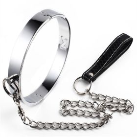 SM Metal Stainless Steel Neck Collar BDSM Sexy Leash Ring Chain Slave Bondage Toys Role Play Erotic Sex Toys For Women Men (Color: Men)