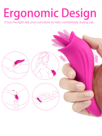 Clit Licking Tongue Sucking Vibrator G-Spot Oral Massager Sex Toys For Women US (Color: Image color)