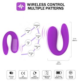 U-shaped Vibe Toy Rose Toy Sucking Toyz for Women Pleasures; Licking & Suction Toy with 10 Magic Modes & Full Waterproof & Rechargeable (Color: Purple)