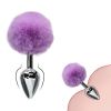 Detachable Anal Plug Real Bunny tail Smooth Touch Metal Butt Plug Tail Erotic BDSM Sex Toys for Woman Couples Adult Games