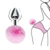 Detachable Anal Plug Real Bunny tail Smooth Touch Metal Butt Plug Tail Erotic BDSM Sex Toys for Woman Couples Adult Games